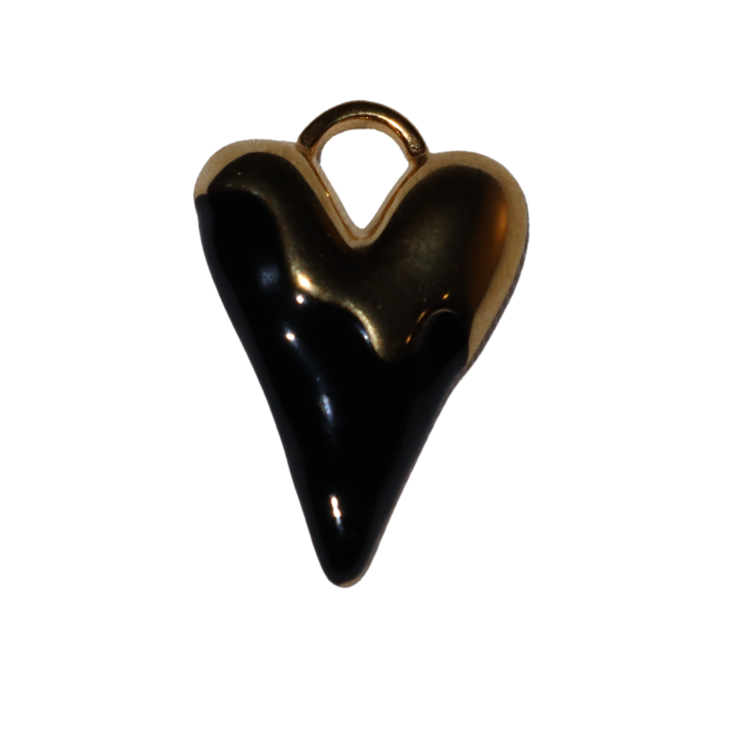 Enamel Dipped Heart Charms