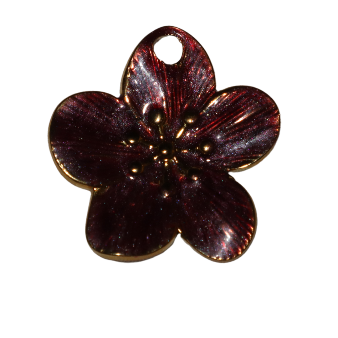 Burgundy Hibiscus Charm