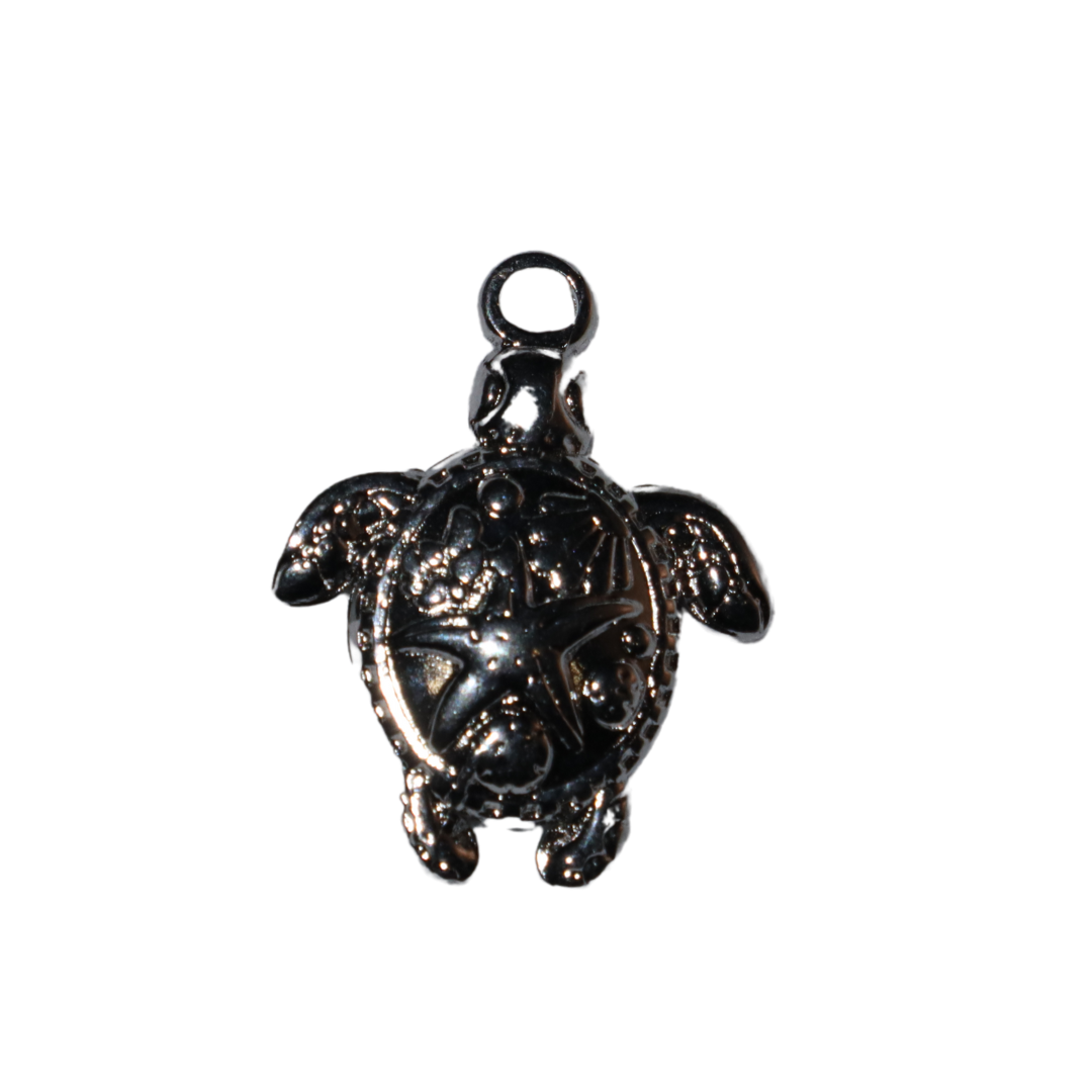 Turtle with Decorated Shell Charm