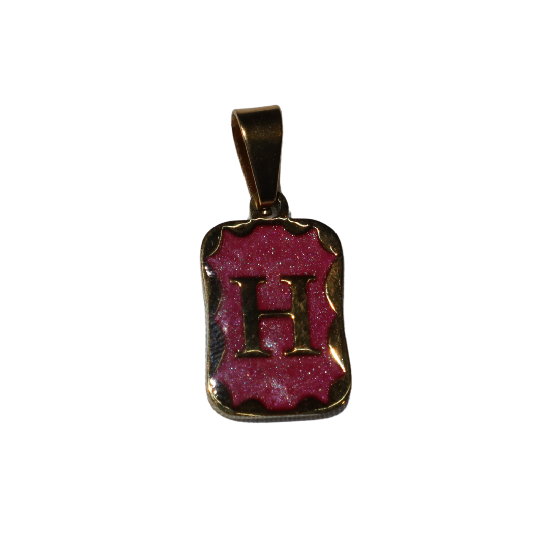 Pink Initial Charms