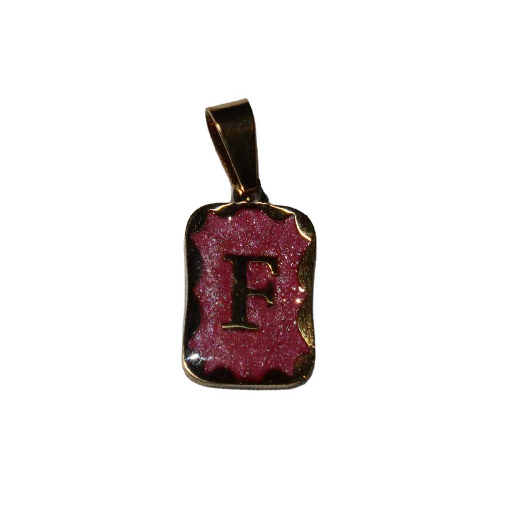 Pink Initial Charms