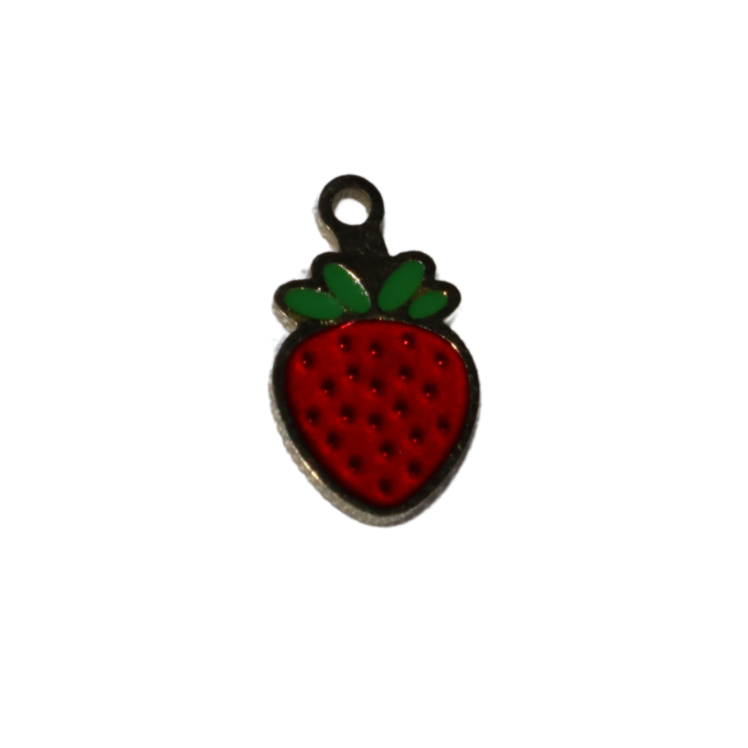Enamel Strawberry Charm
