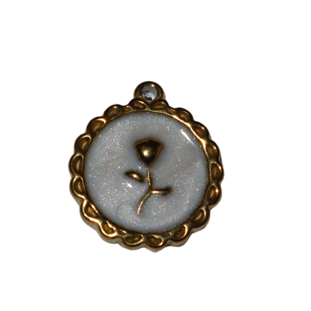 Rose Coin Charm
