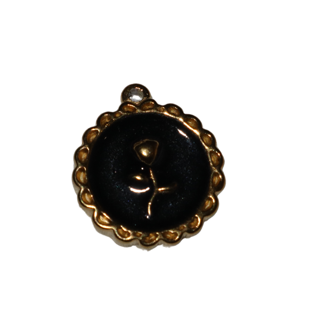 Rose Coin Charm