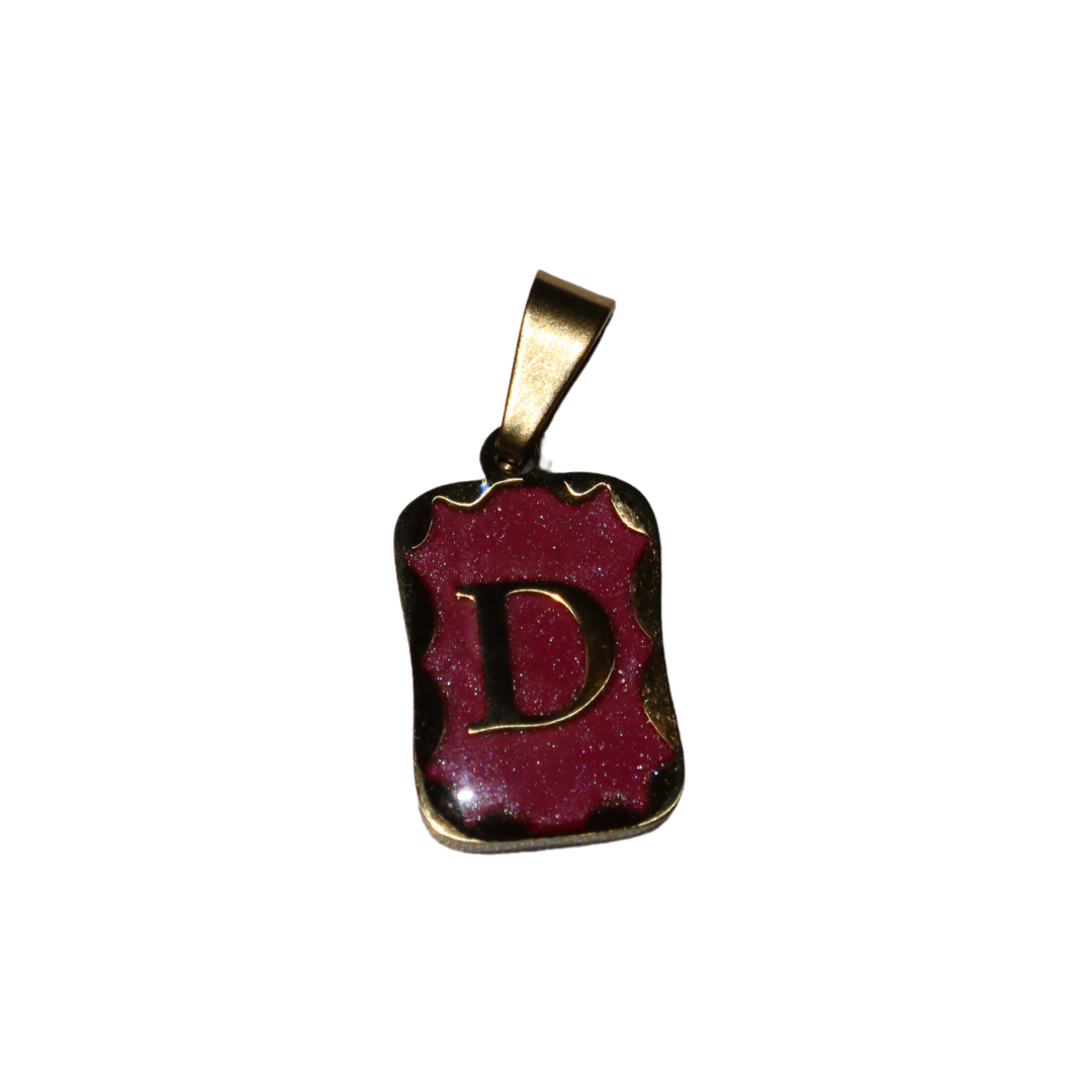 Pink Initial Charms