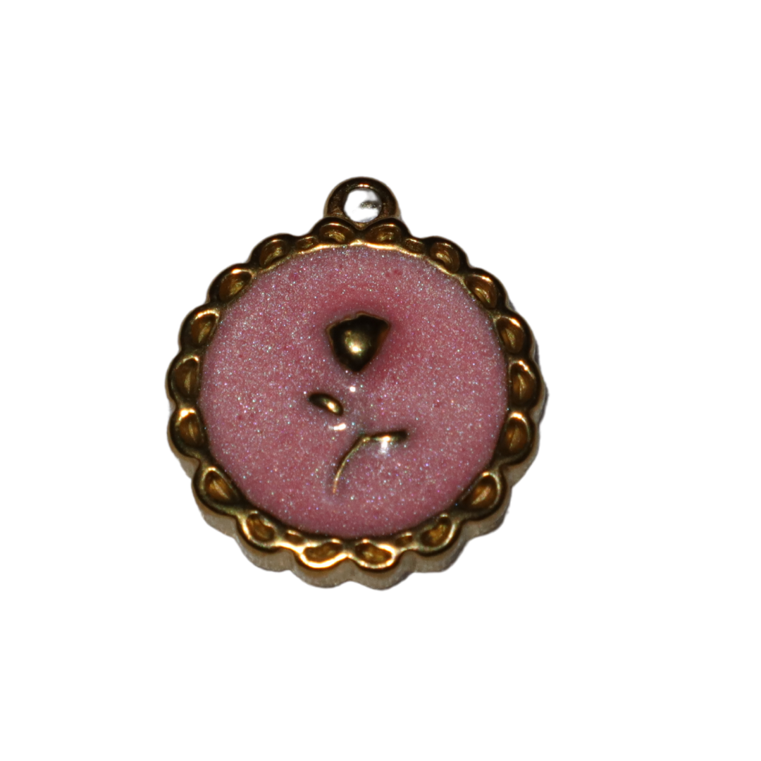 Rose Coin Charm