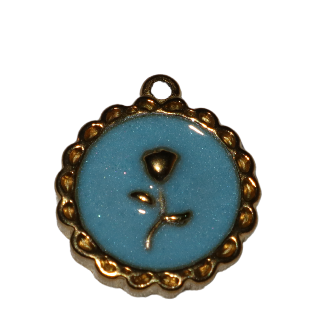 Rose Coin Charm