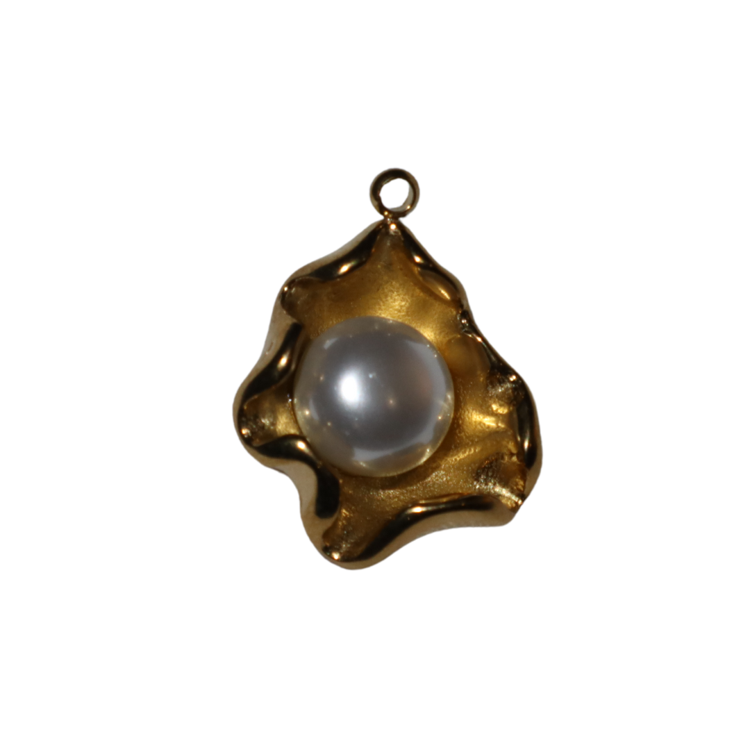 Geometric Pearl Charm