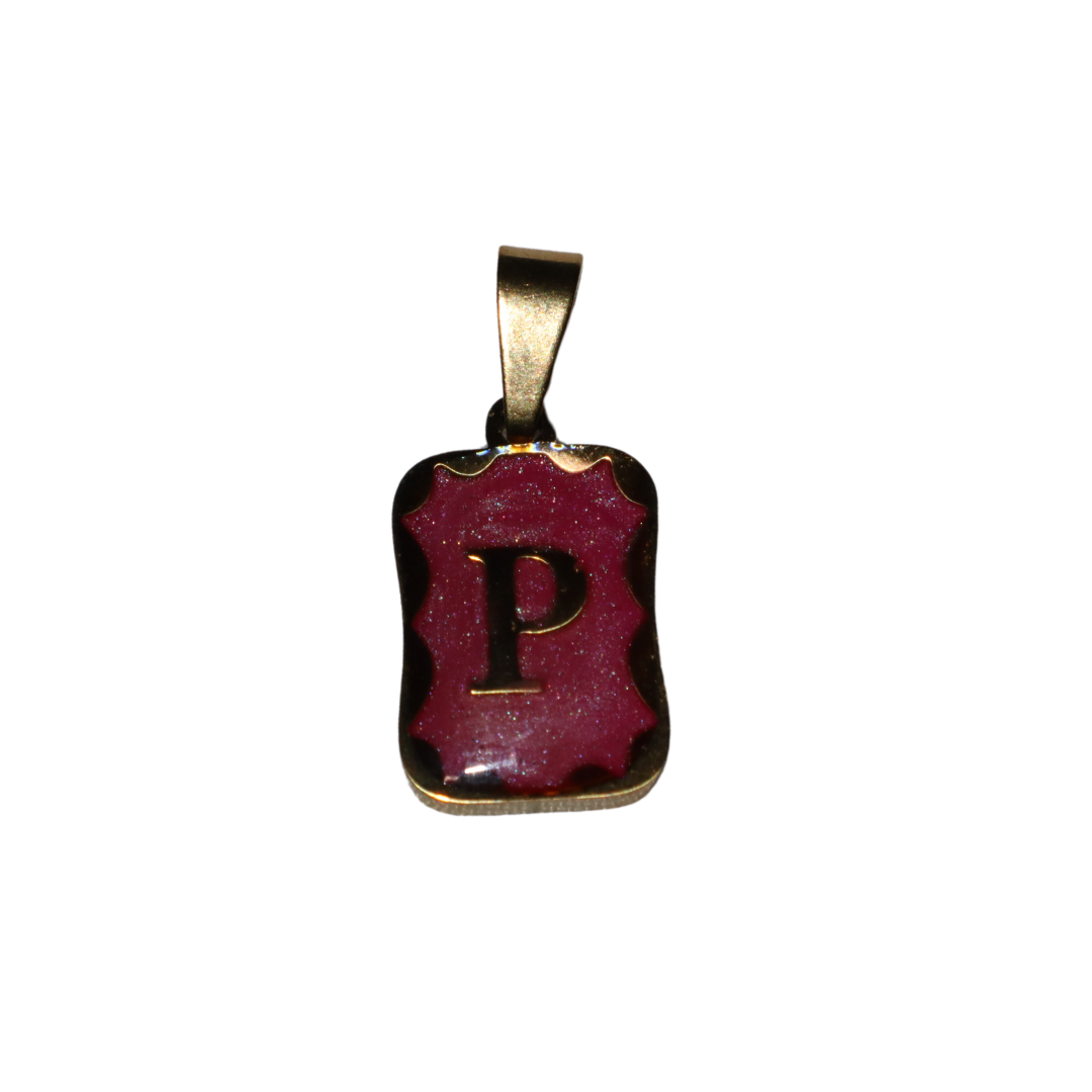 Pink Initial Charms