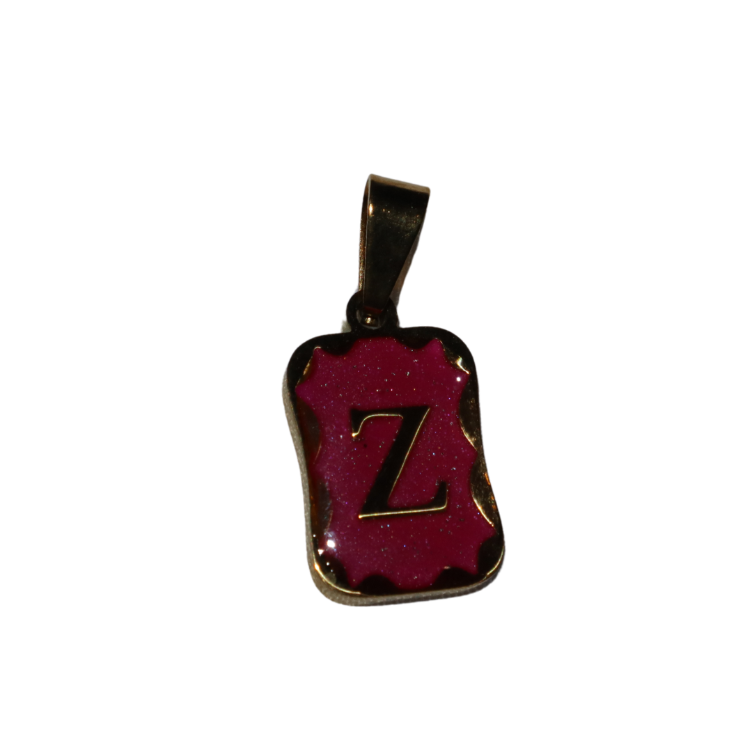 Pink Initial Charms
