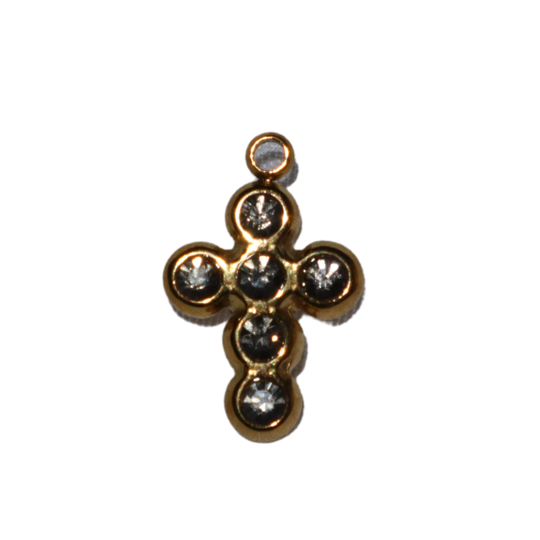Cross with Gem Charm