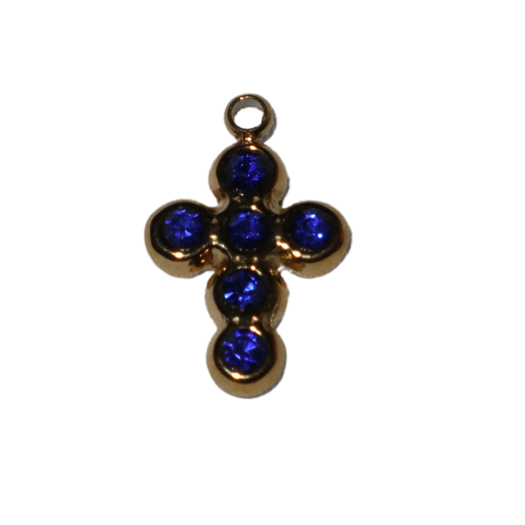 Cross with Gem Charm