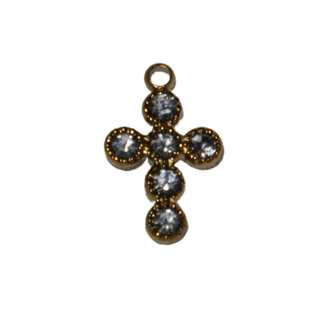 Cross with Gem Charm