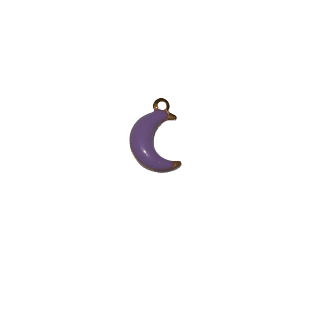 Enamel Small Moon Charm