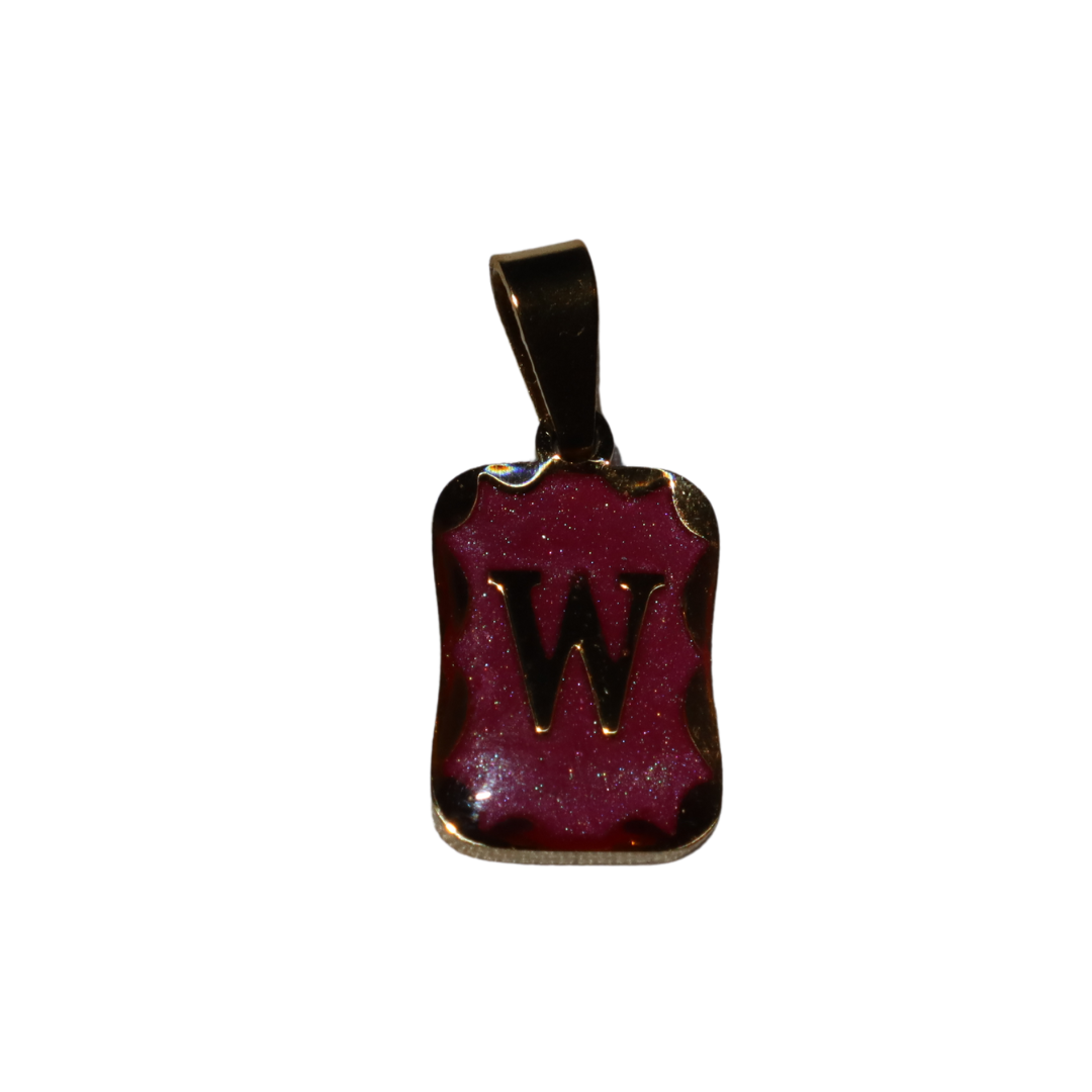 Pink Initial Charms
