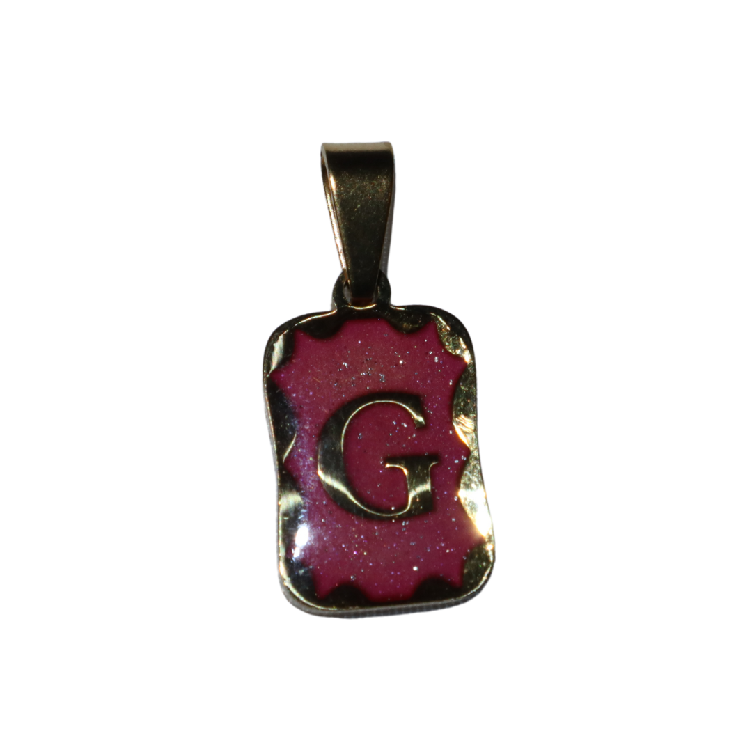 Pink Initial Charms
