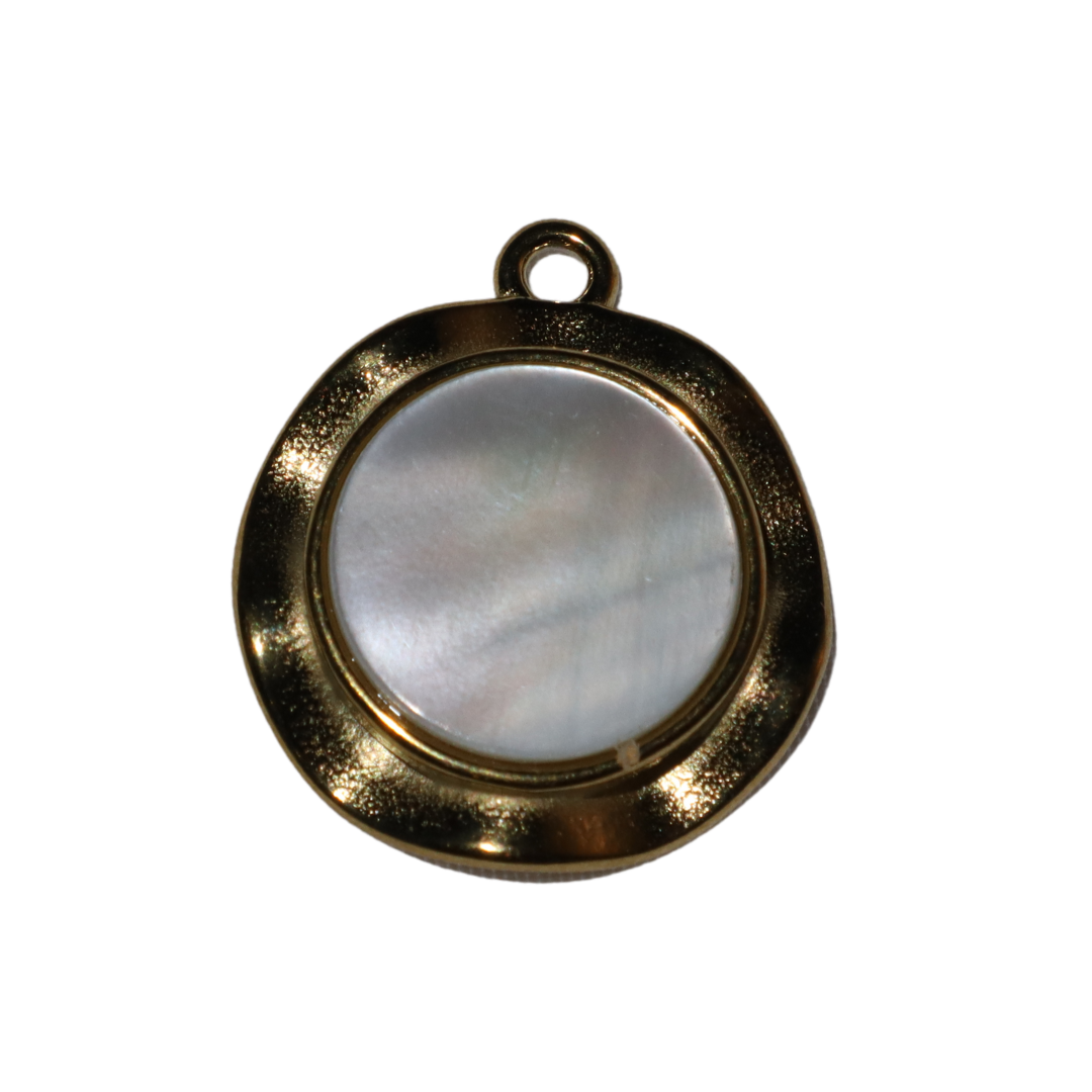 Circle Frame Mother of Pearl Charm