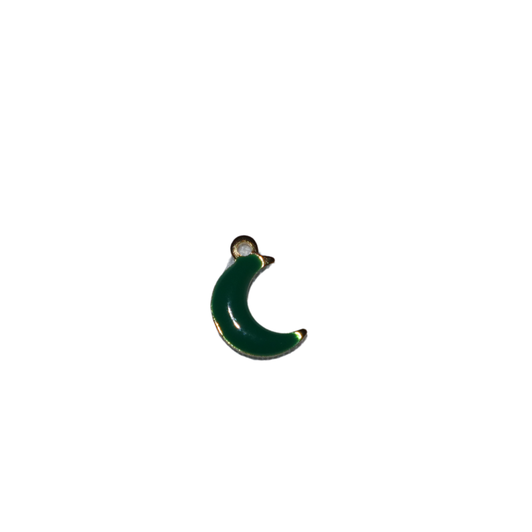 Enamel Small Moon Charm