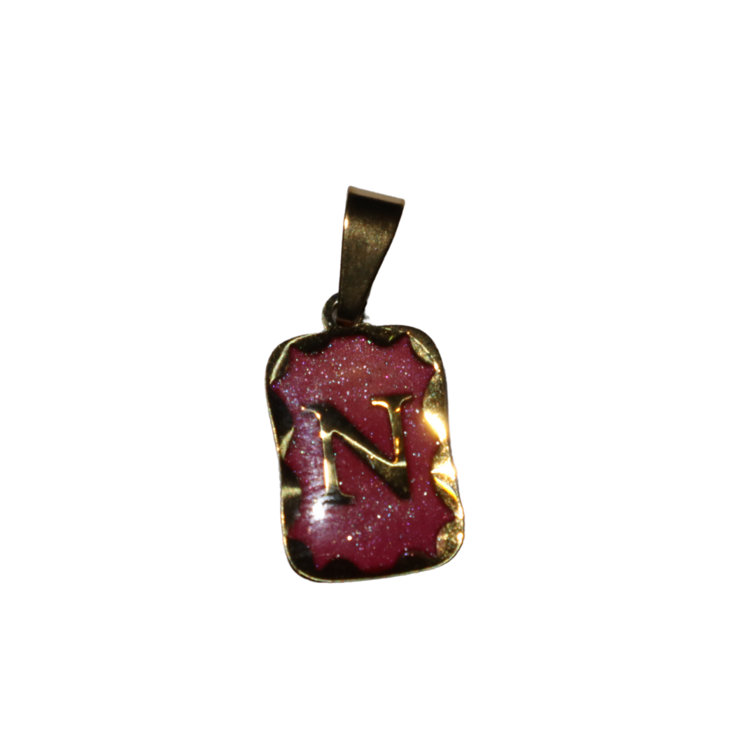Pink Initial Charms