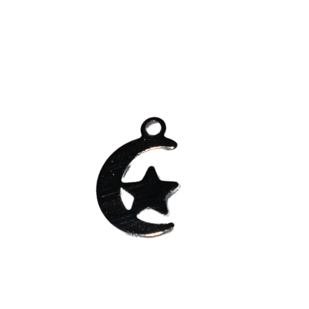 Moon with Star Charm