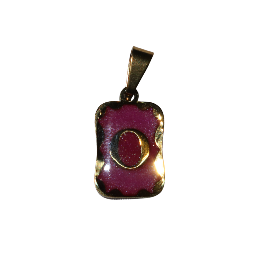 Pink Initial Charms