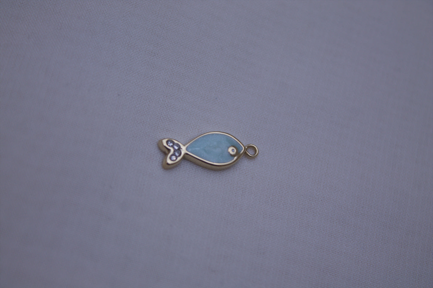 Enamel Blue Fish Charm
