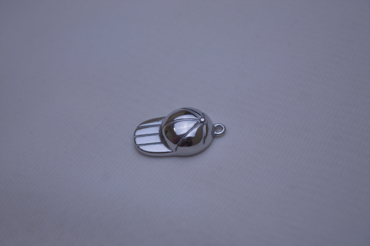 Classic Silver Baseball Cap Charm