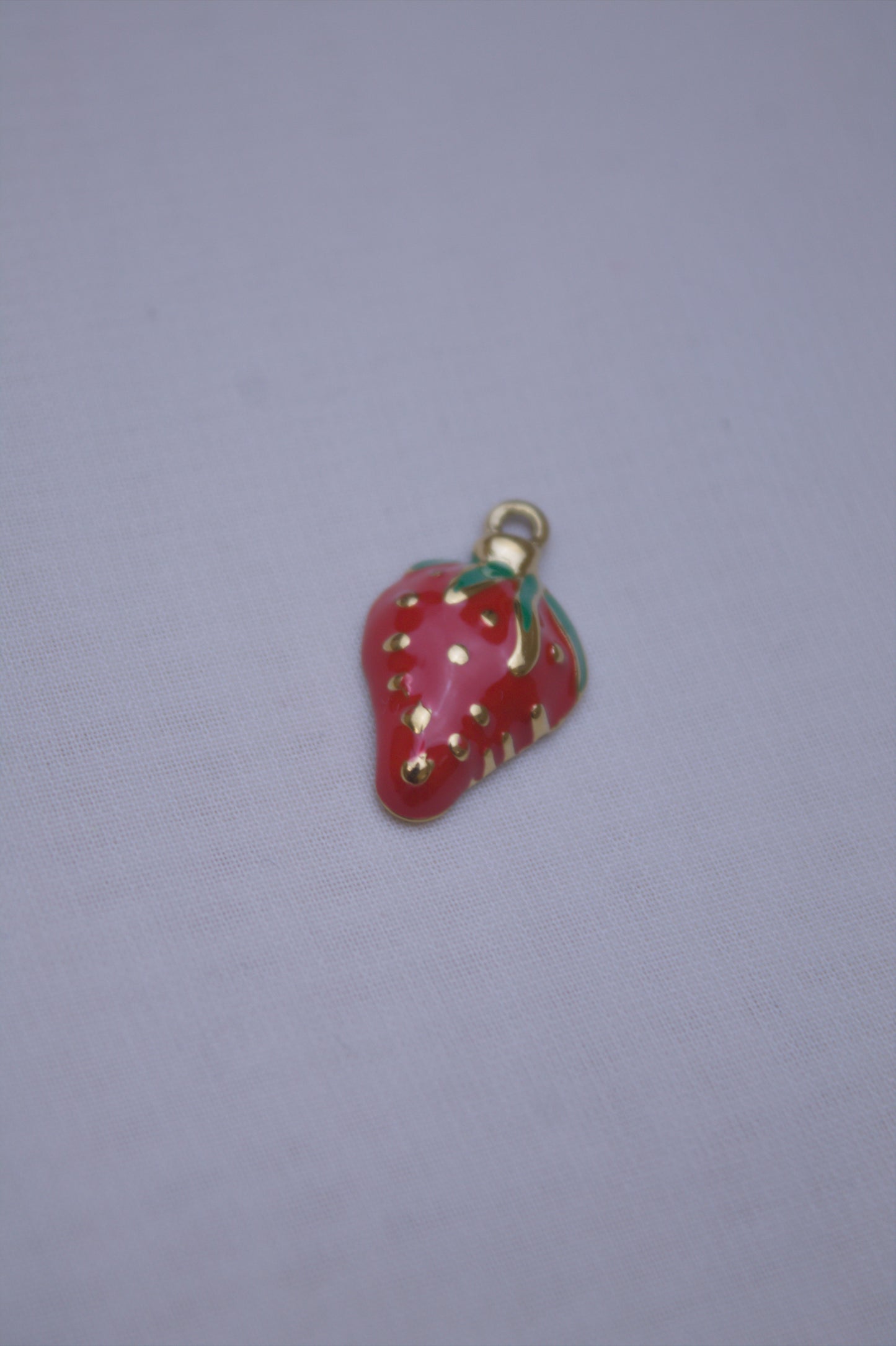 Enamel Red Strawberry Charm