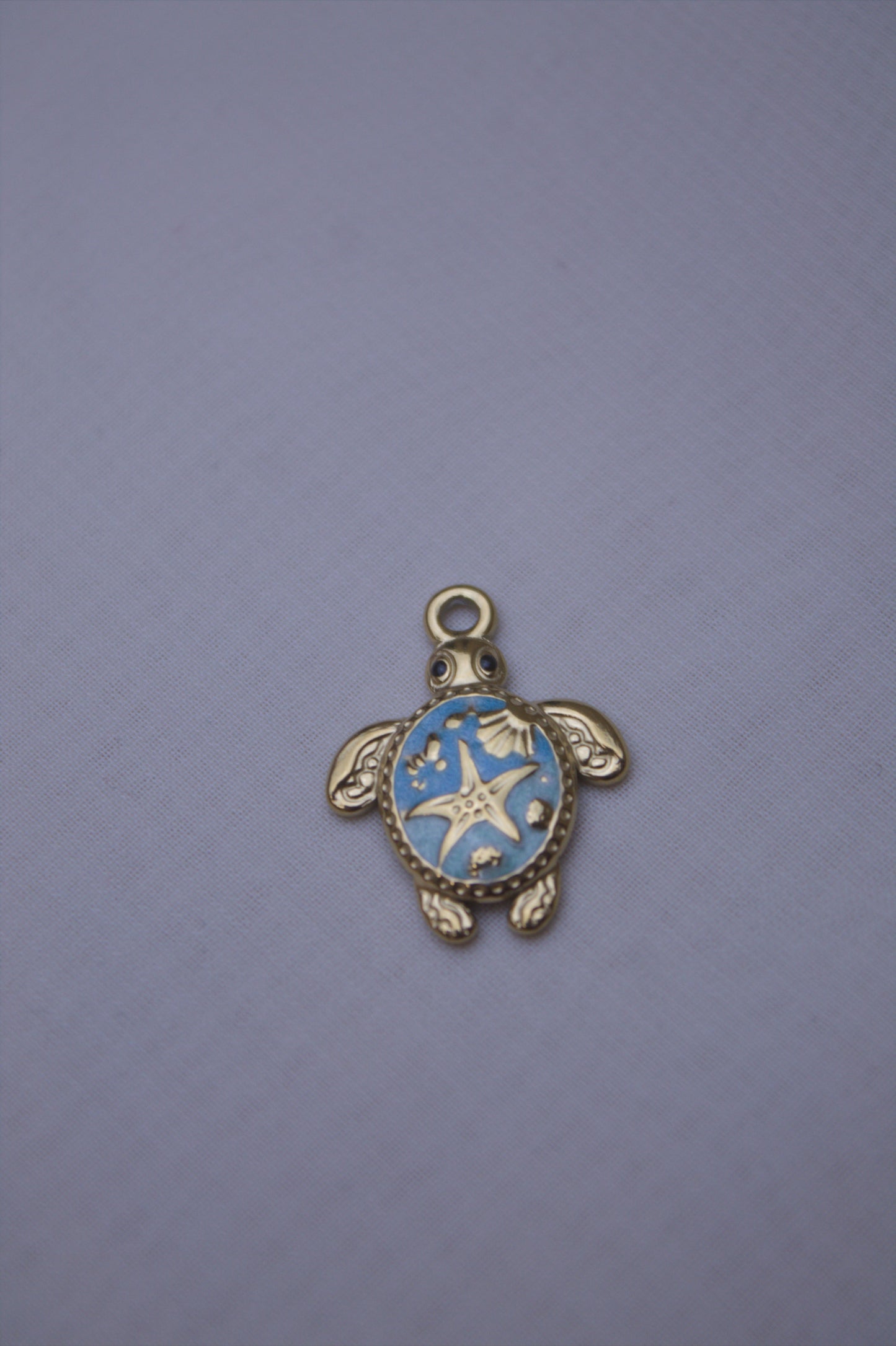 Purple Enamel Turtle Charm