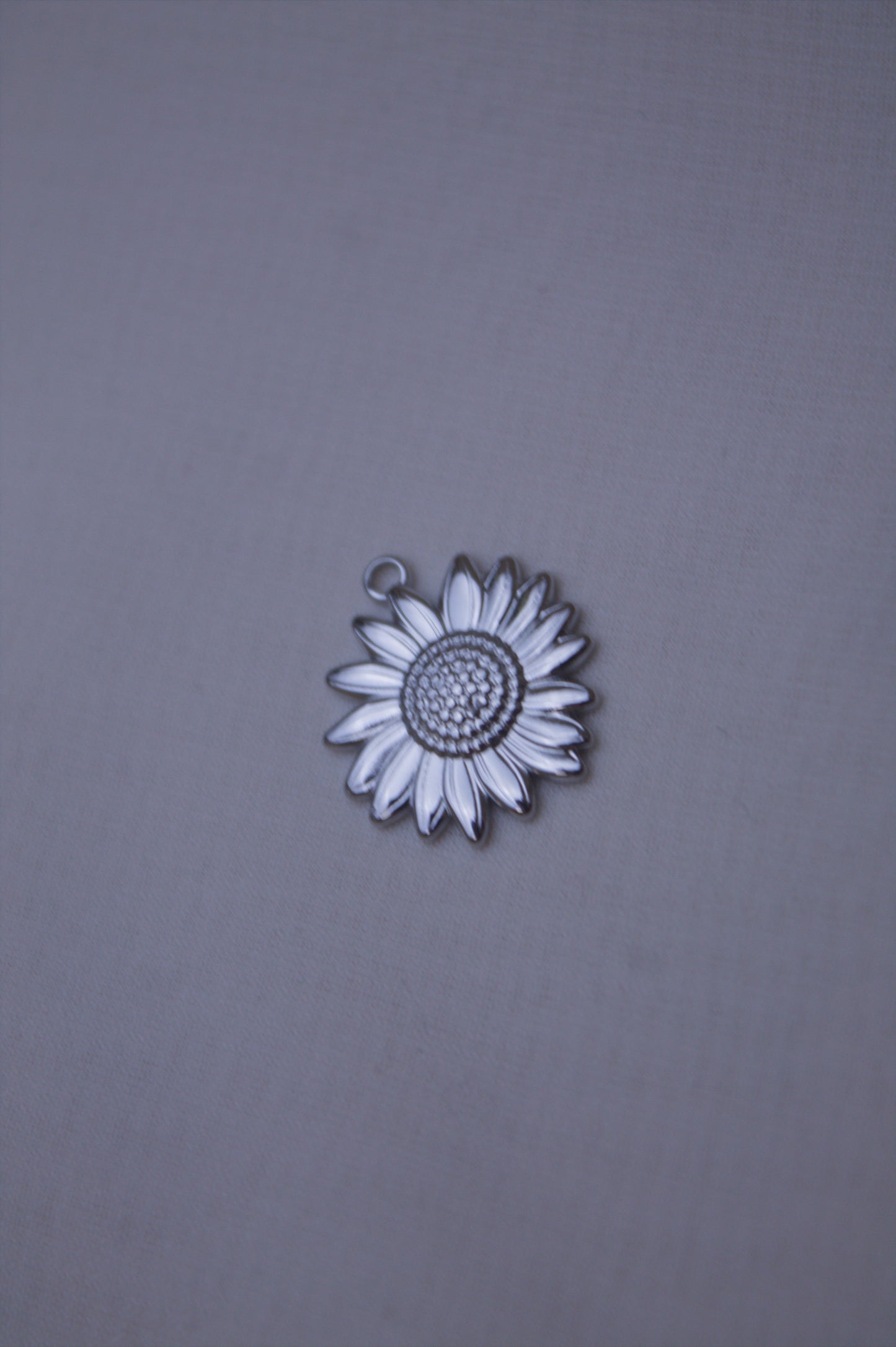 Classic Silver Sunflower Charm