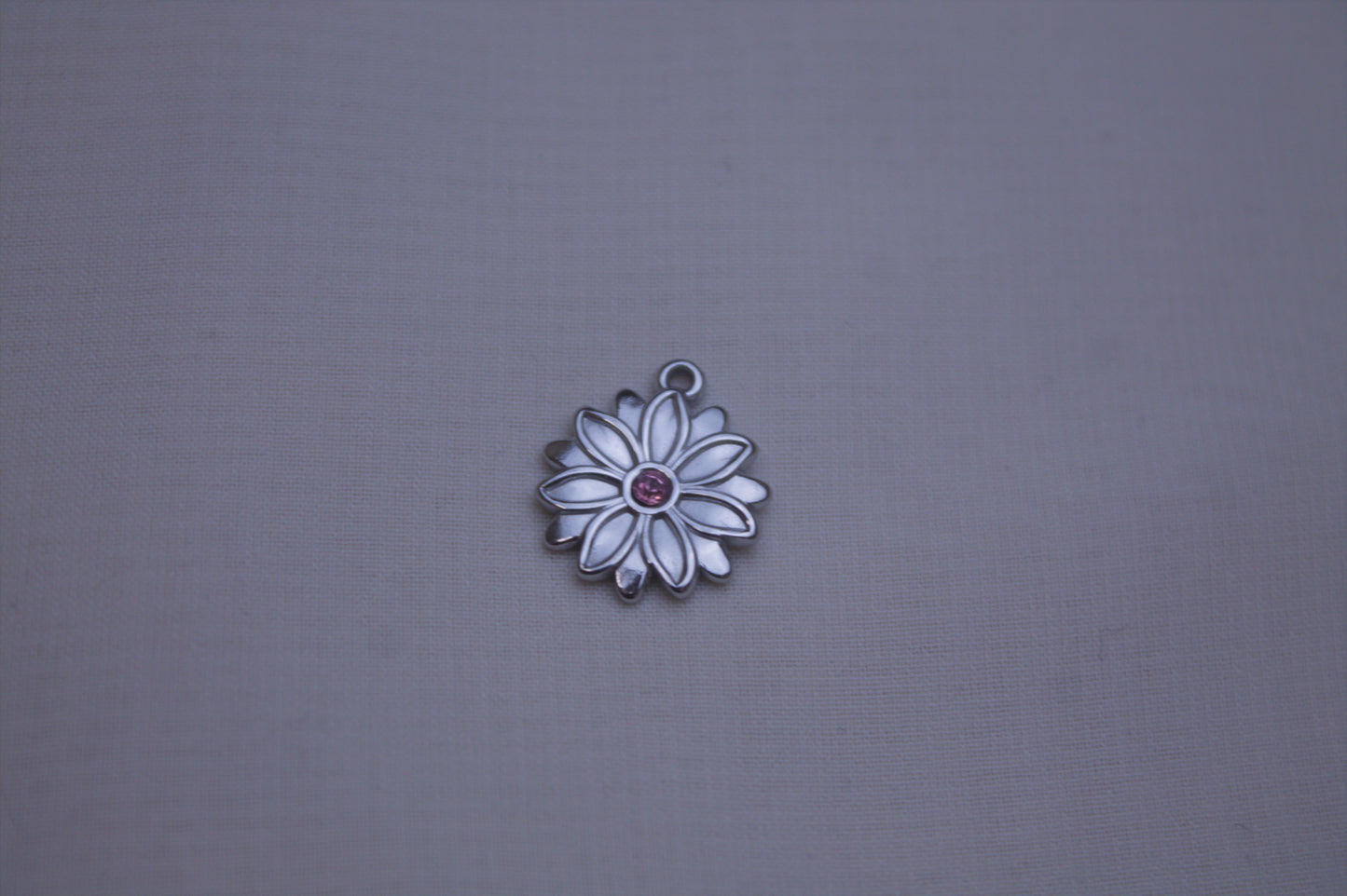 White Enamel Daisy Charm