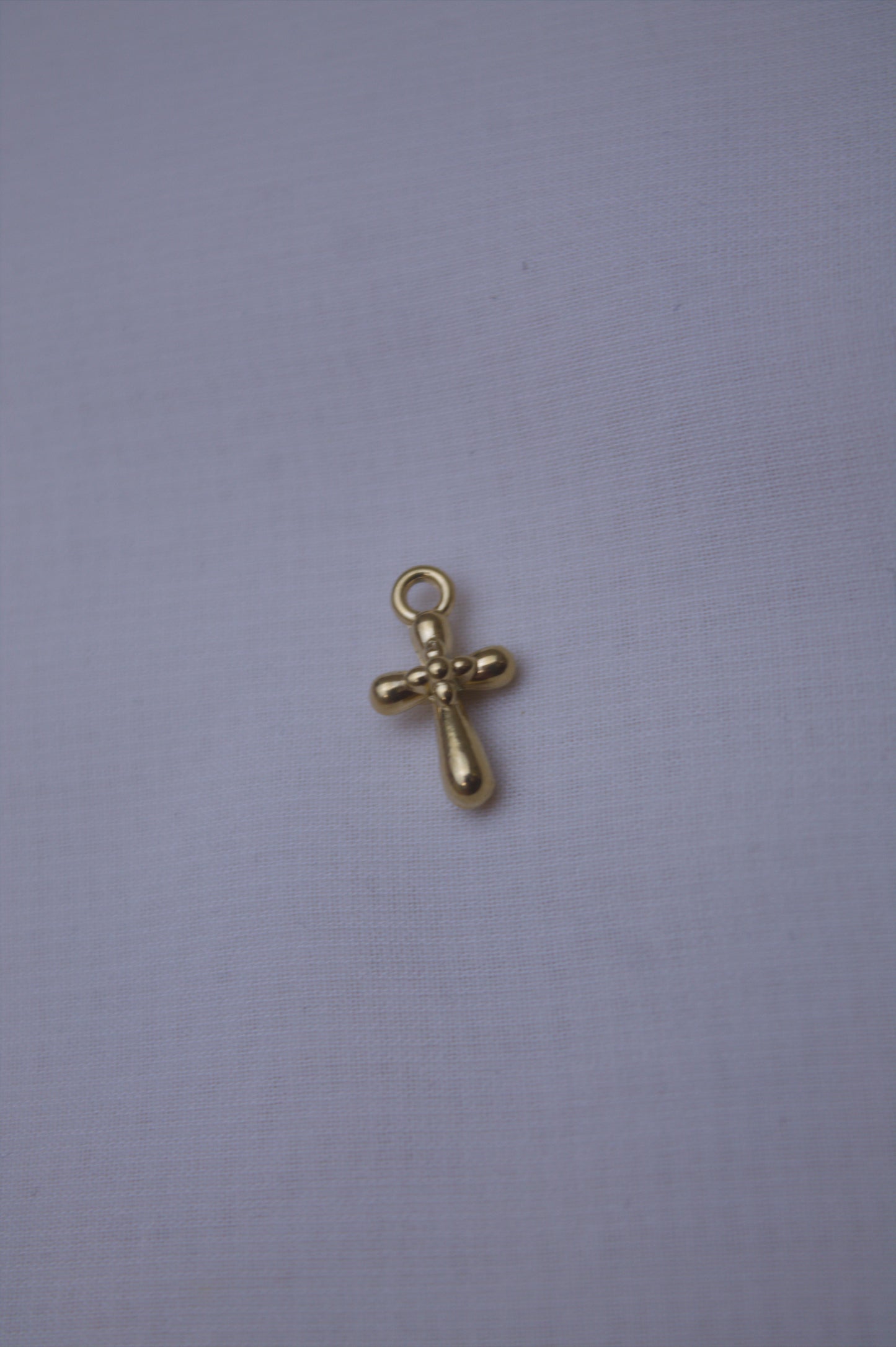 Classic Gold Teardrop Cross Charm