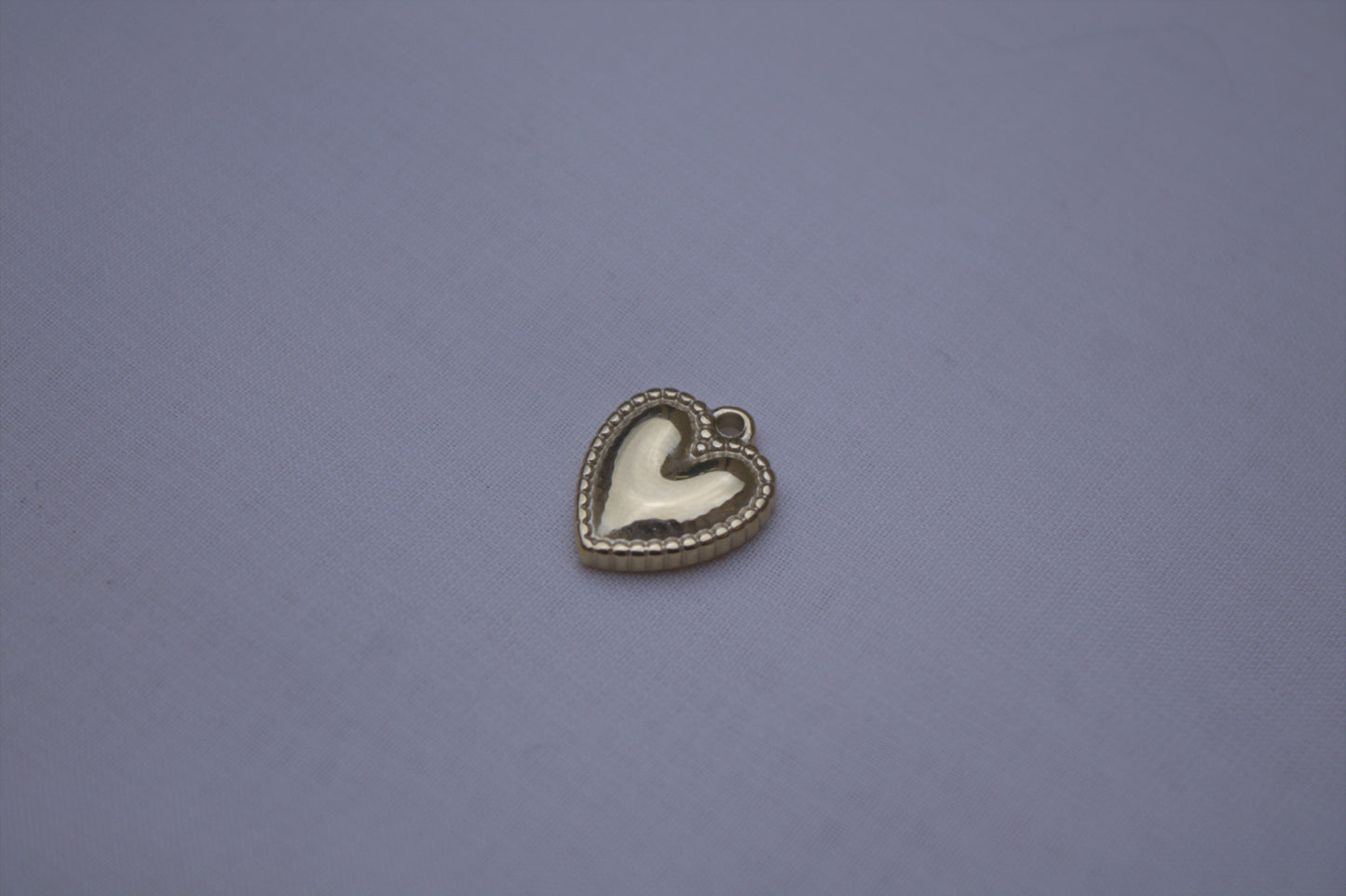 Gold Enamel Heart Charm