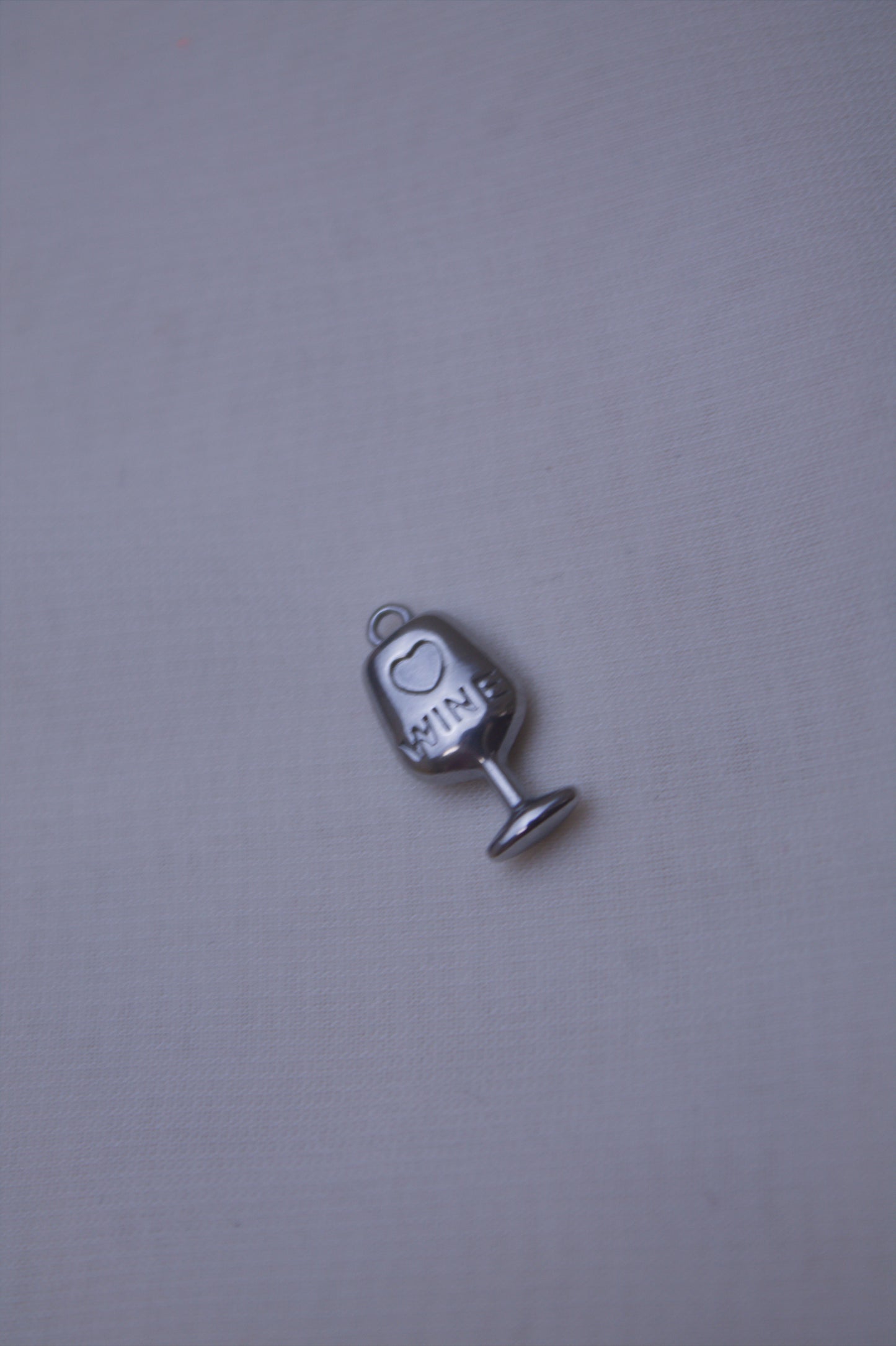 Classic Silver Wine Glass Charm