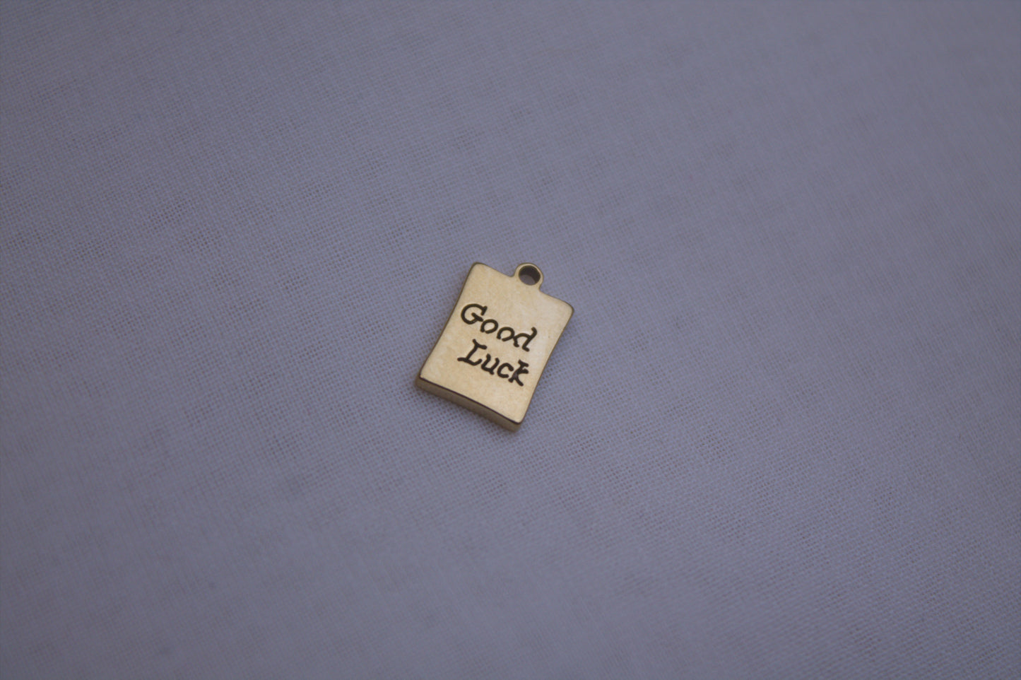 Classic Gold Good Luck Tag Charm
