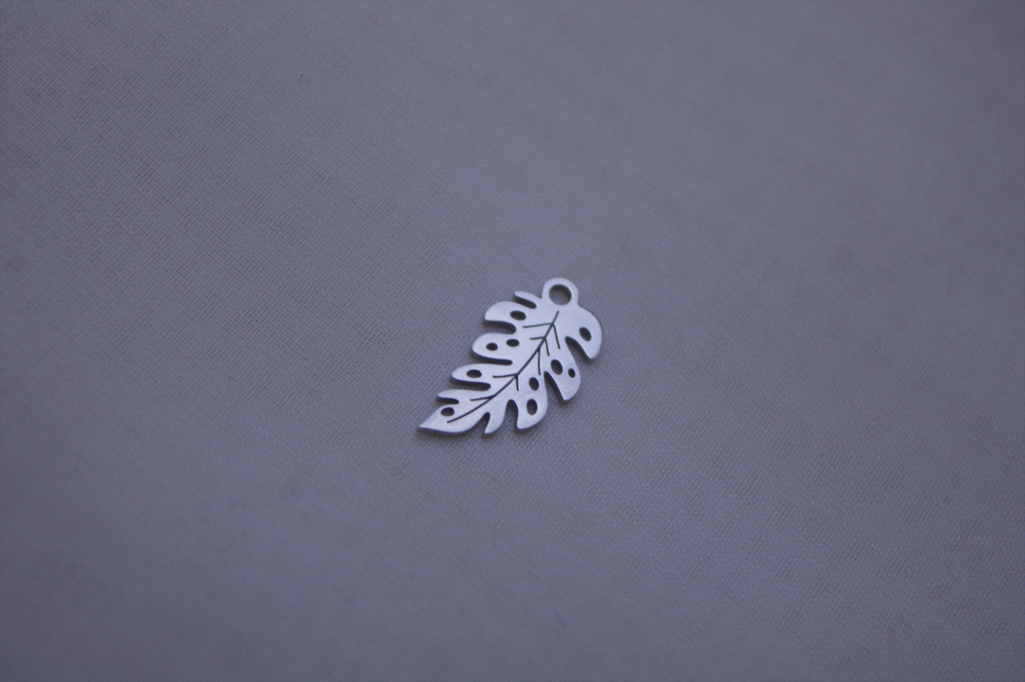 Classic Silver Monstera Leaf Charm