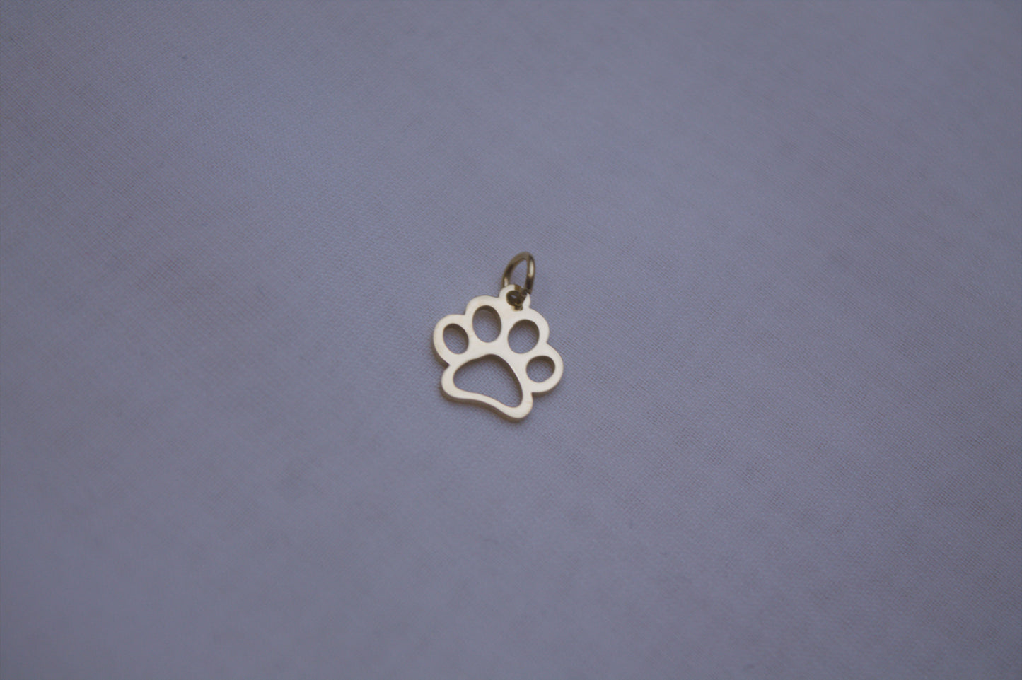 Classic Gold Paw Print Charm