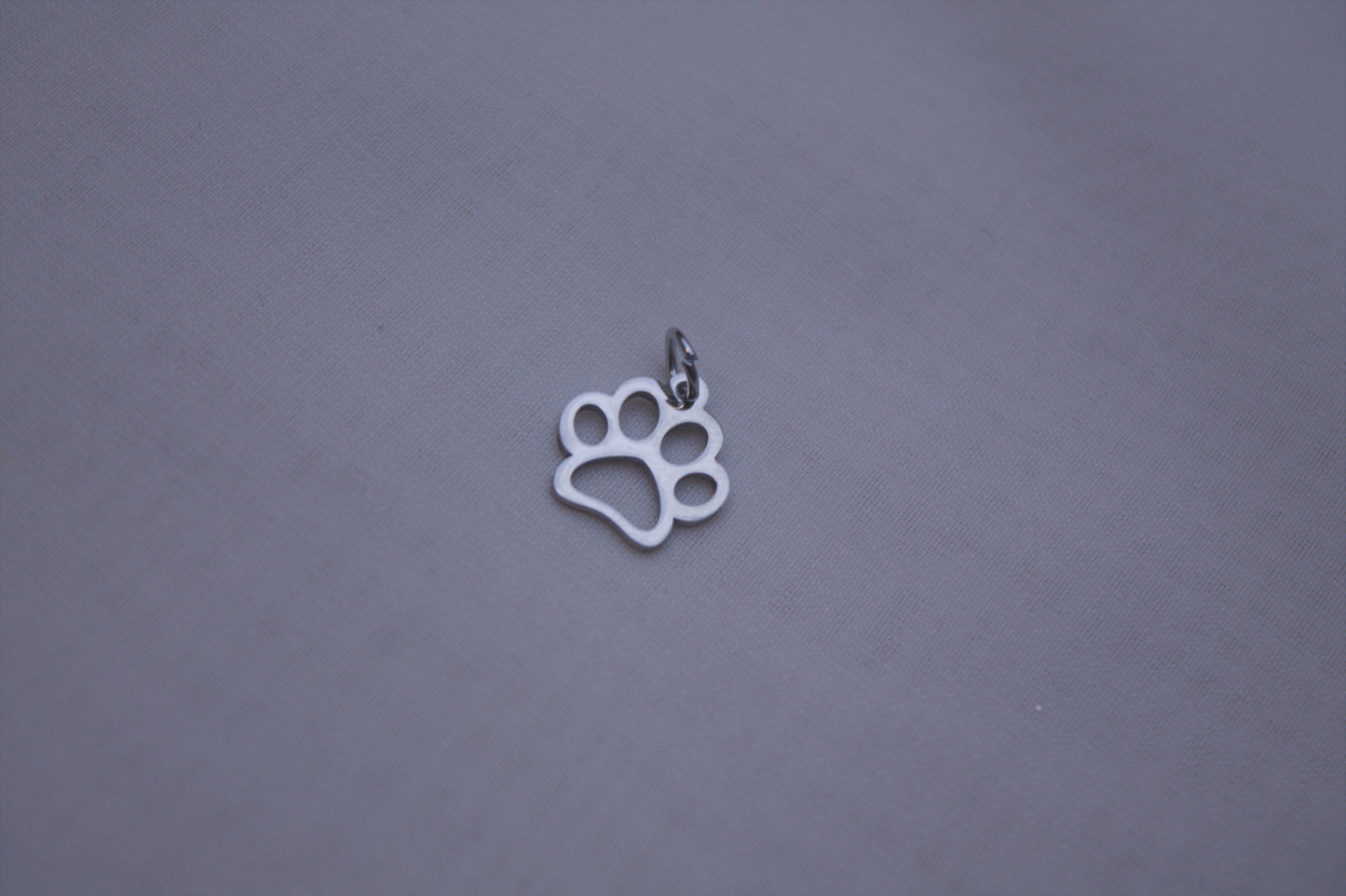 Classic Silver Paw Print Charm