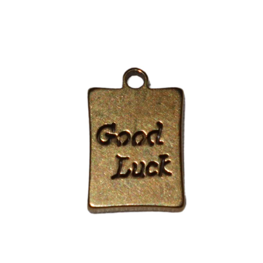 'Good Luck' Rectangle Charm