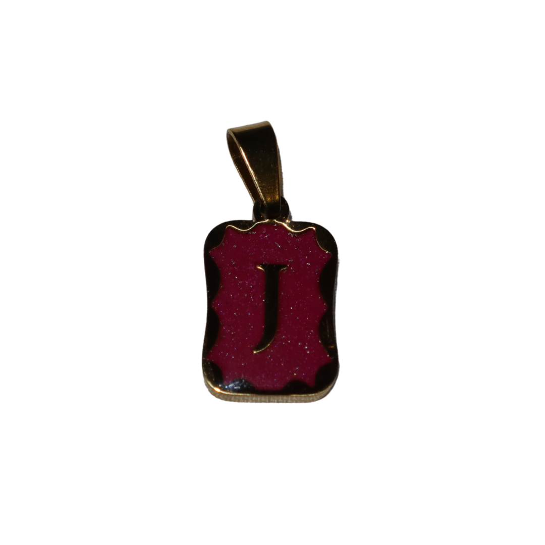 Pink Initial Charms