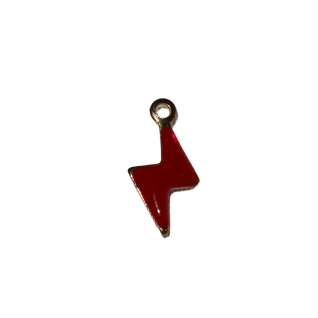 Small Enamel Lightening Bolt Charm