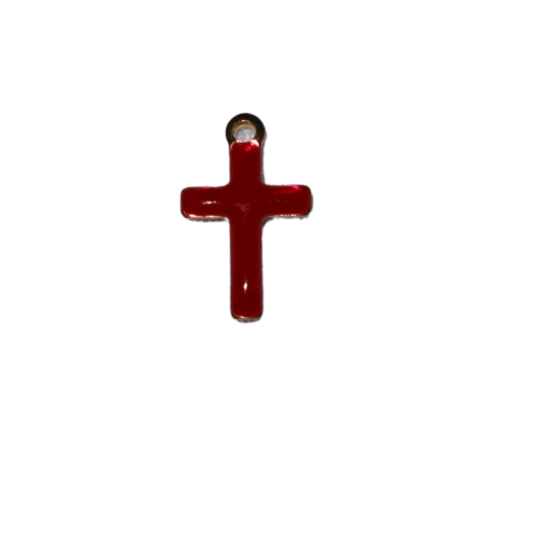 Small Enamel Cross Charm