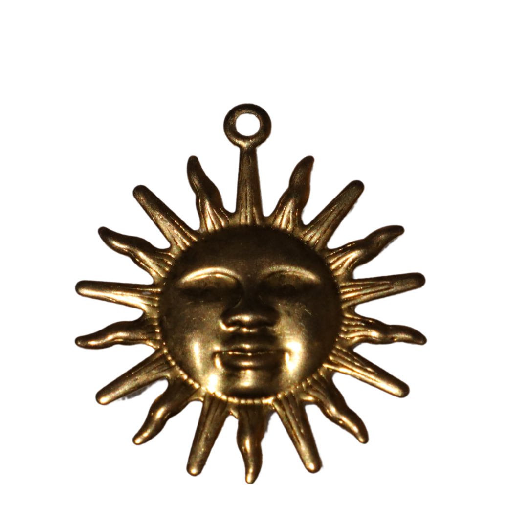 Sleeping Sun Gold Charm