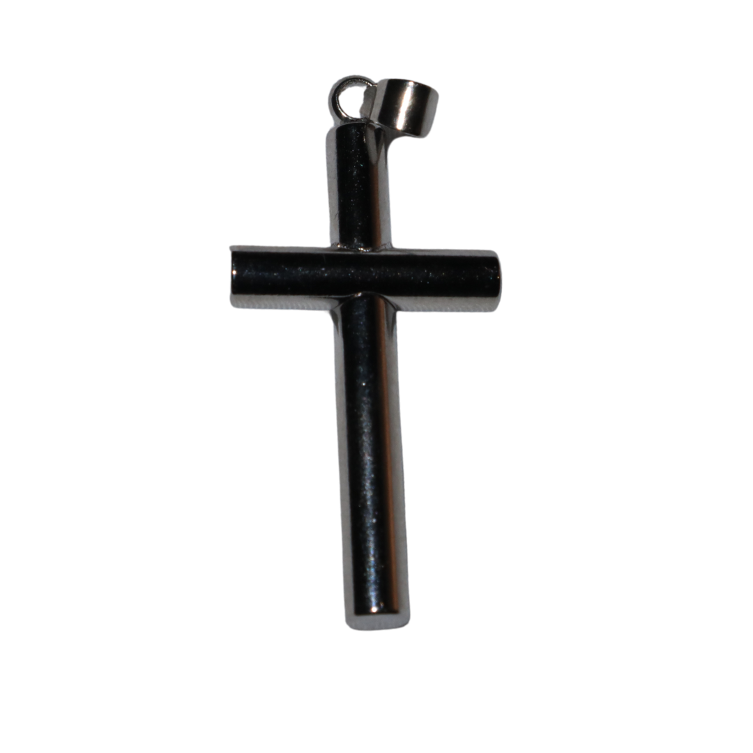 Steel Rod Cross Charm