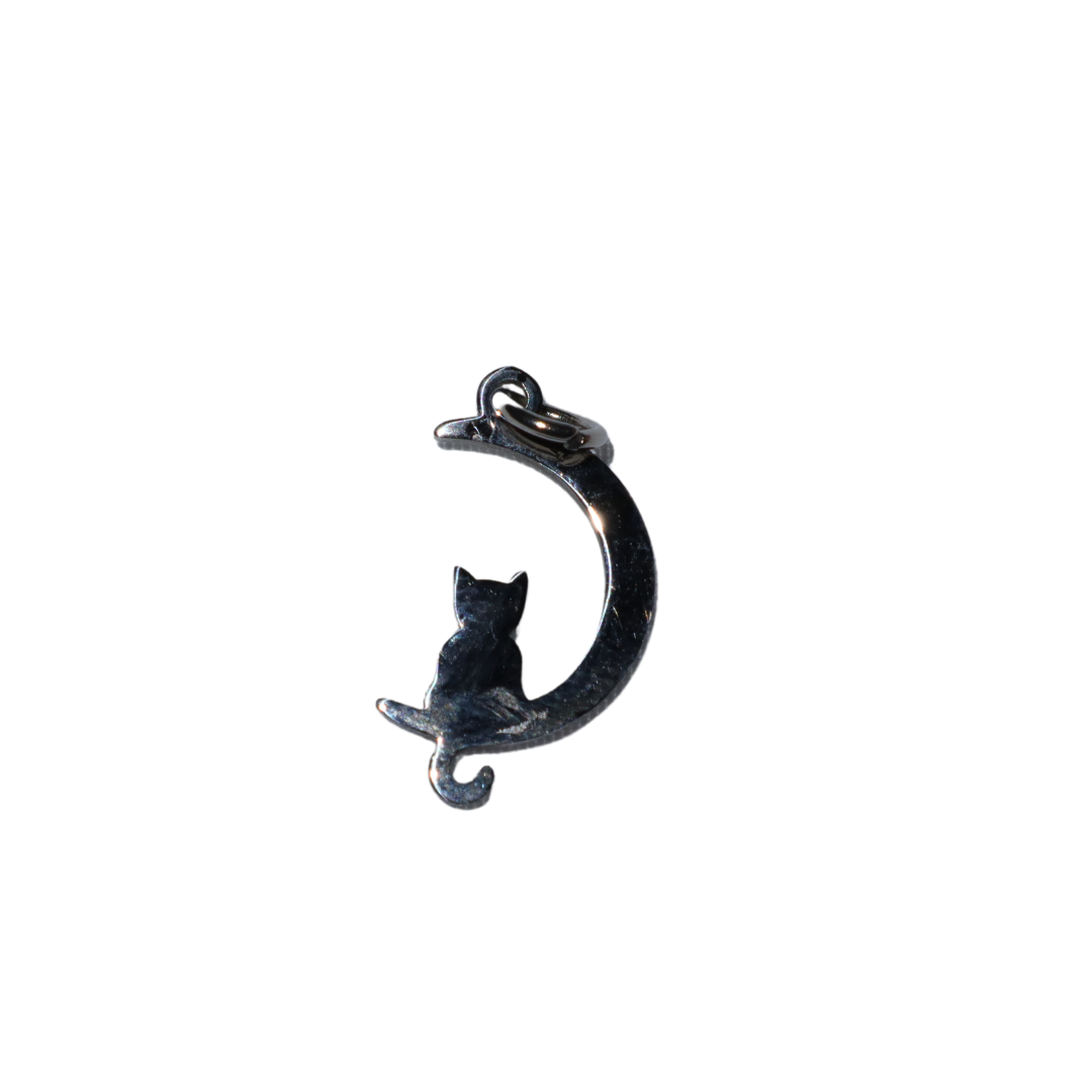 Cat on the Moon Charm