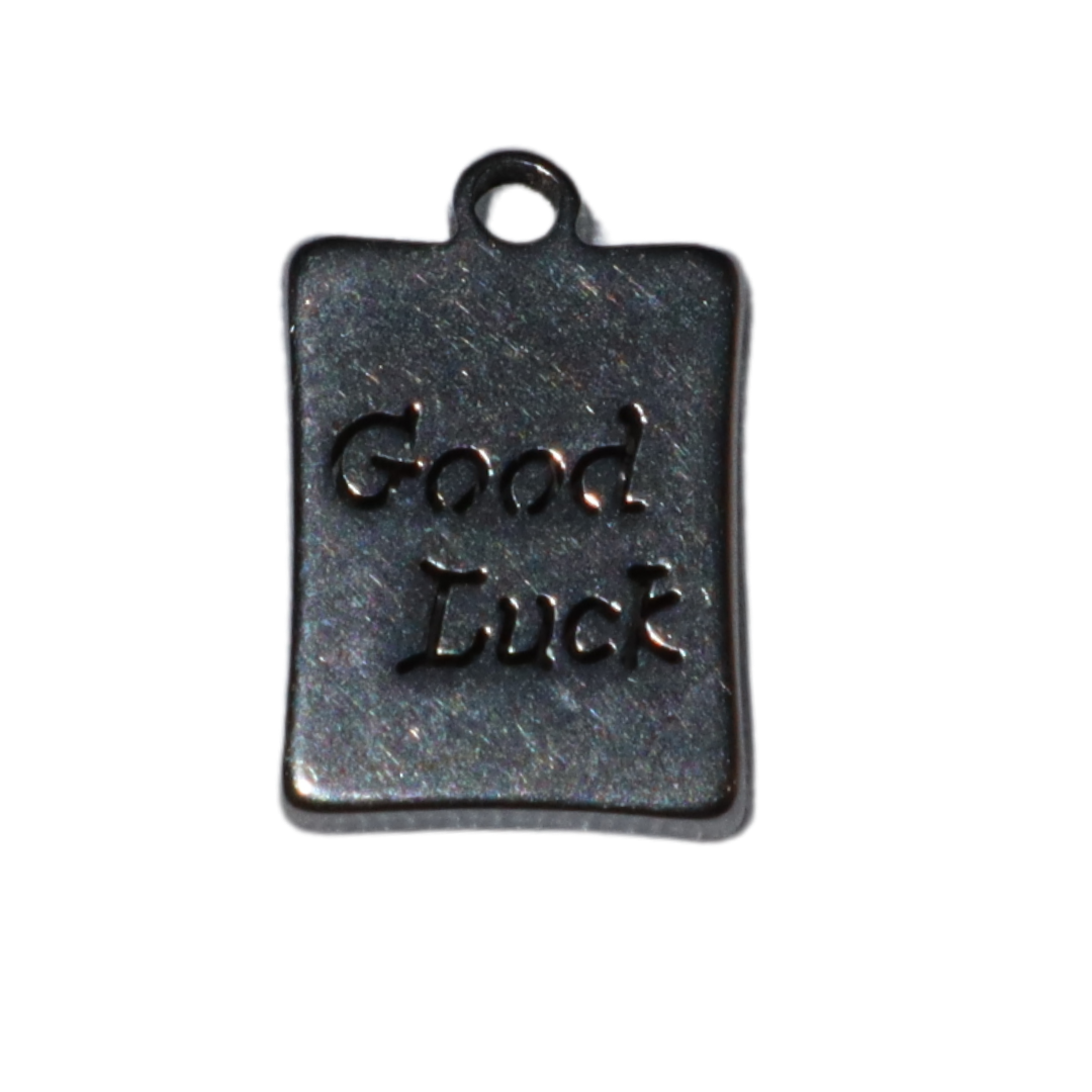 'Good Luck' Rectangle Charm