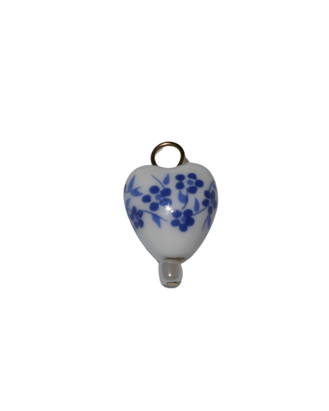 Ceramic Heart Floral Charm