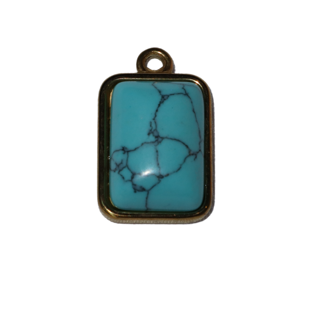 Rectangle Stone Charms