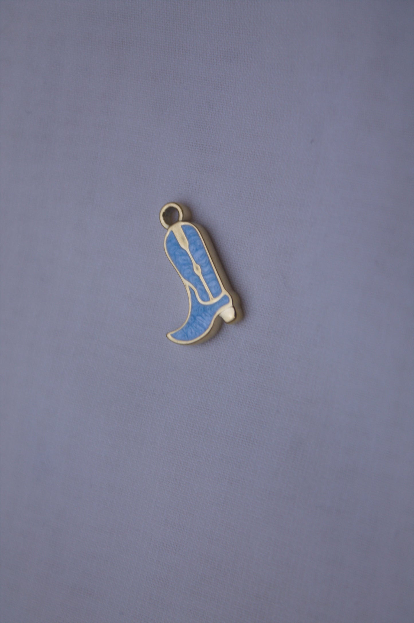Blue Enamel Cowboy Boot Charm