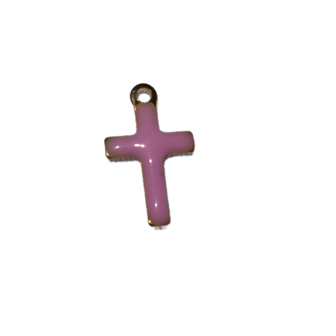 Small Enamel Cross Charm